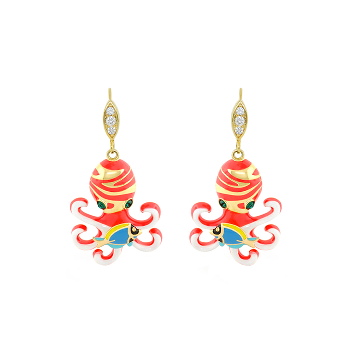 Eau Octopus Earrings