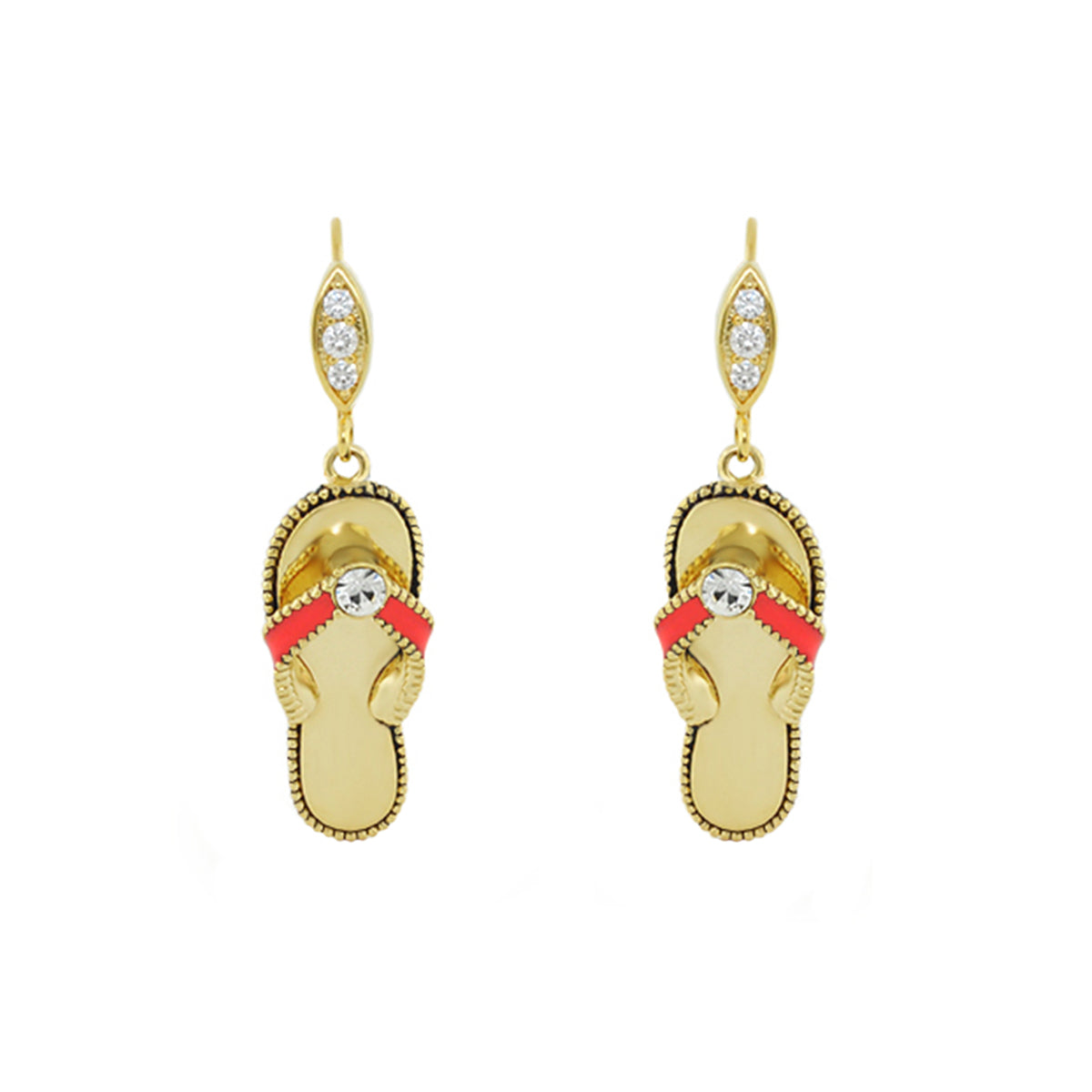 Eau Enamel Flip Flop Earrings