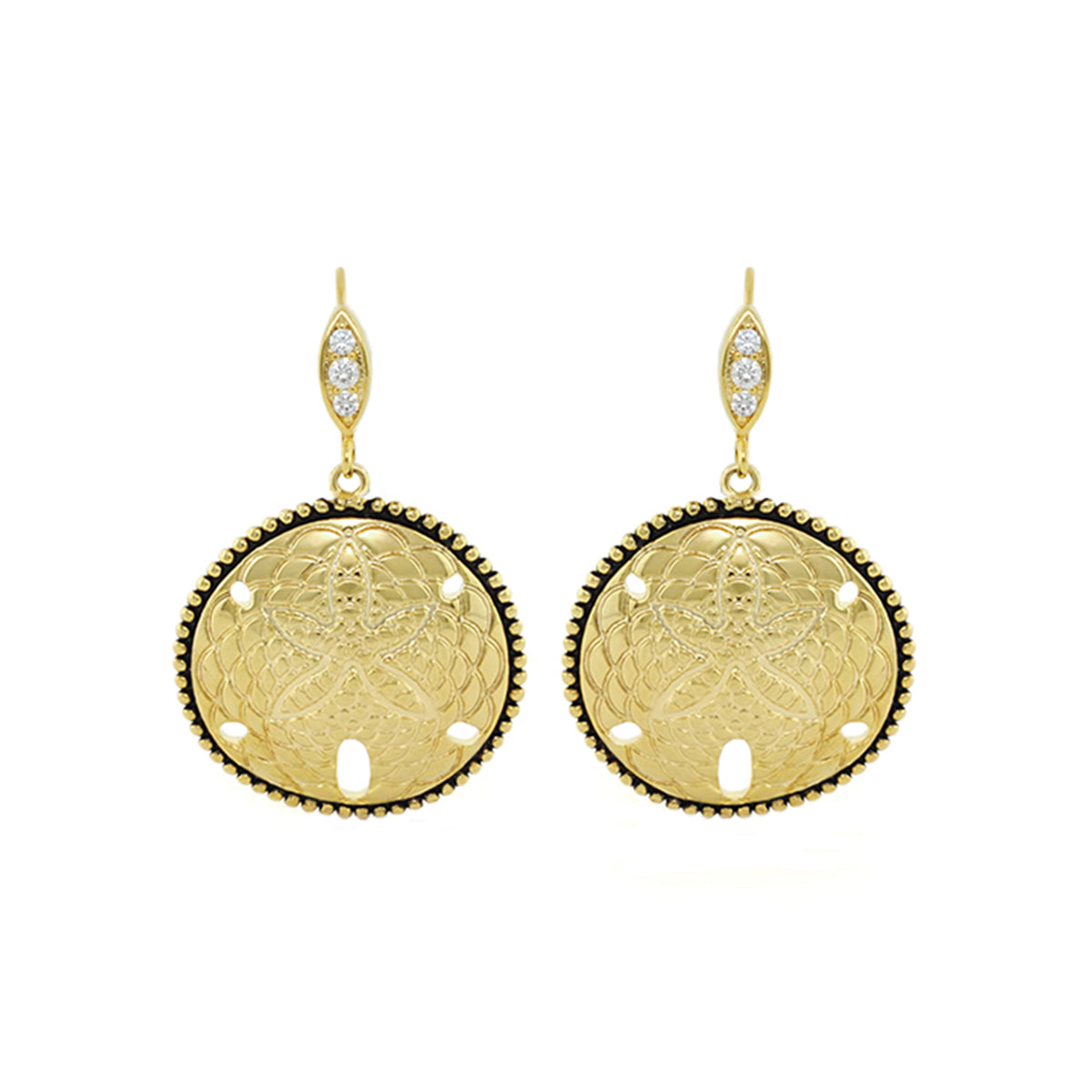 Eau Starfish Gold Coin Earrings