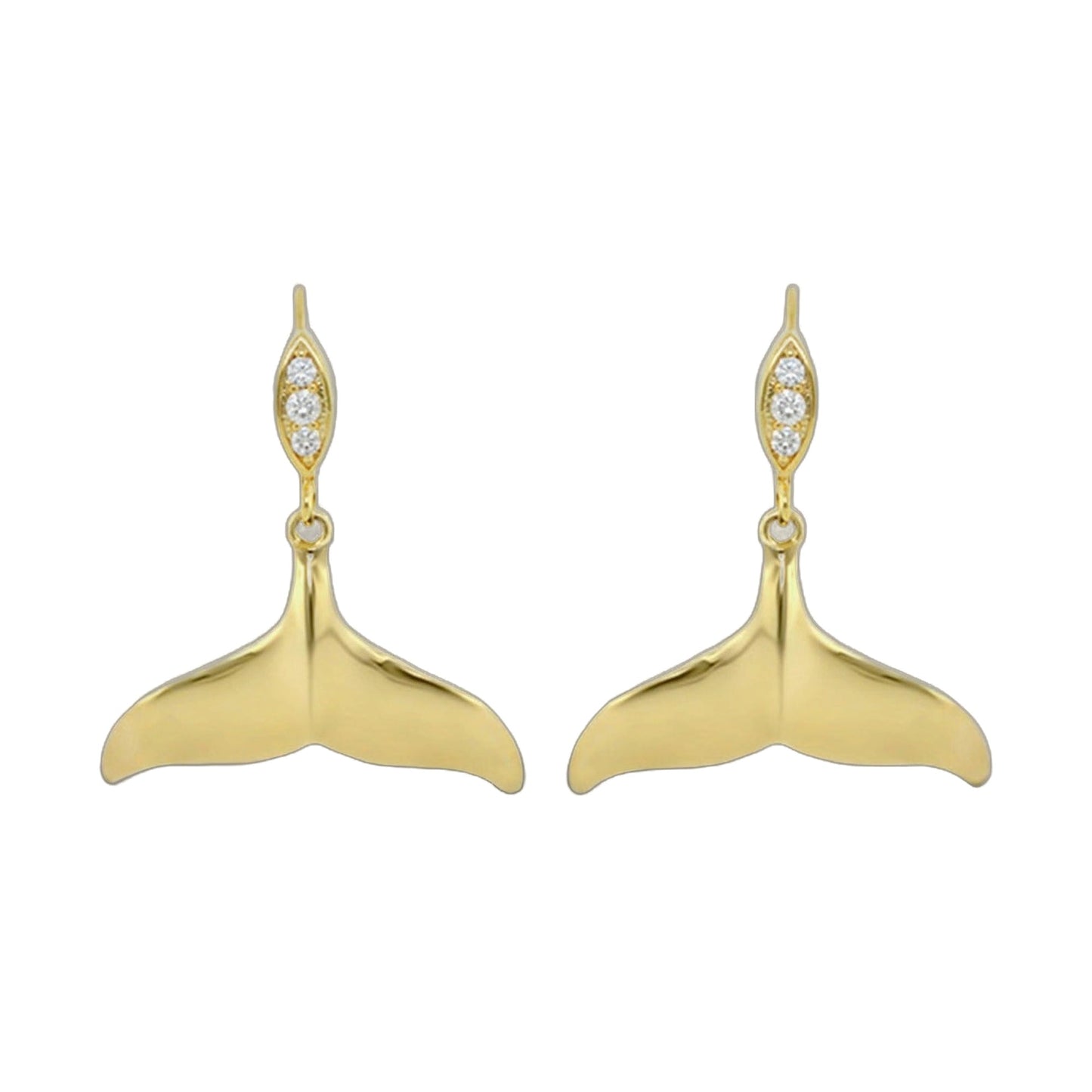 Eau Whale Tail Earrings