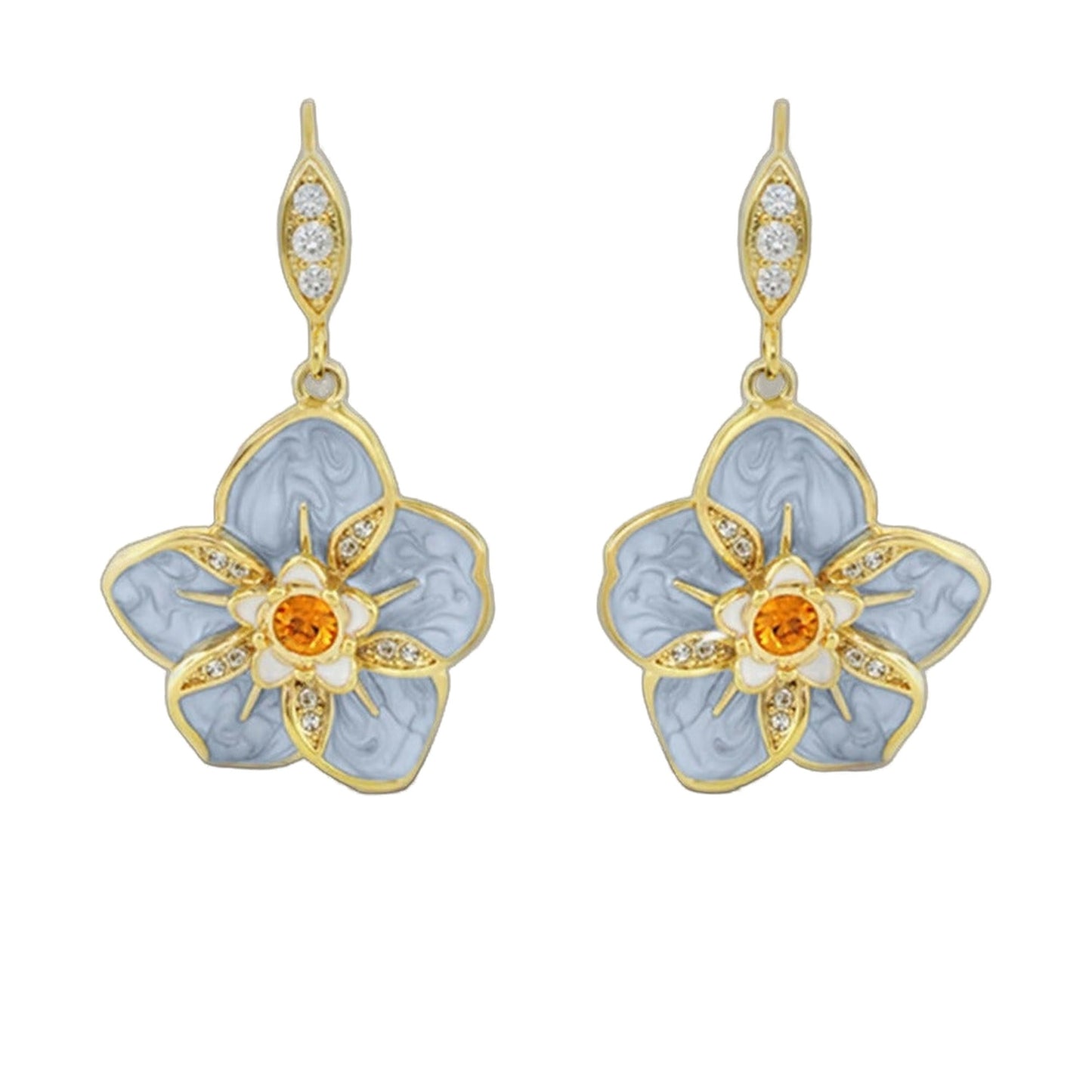 Eau Hibiscus Flower Earrings