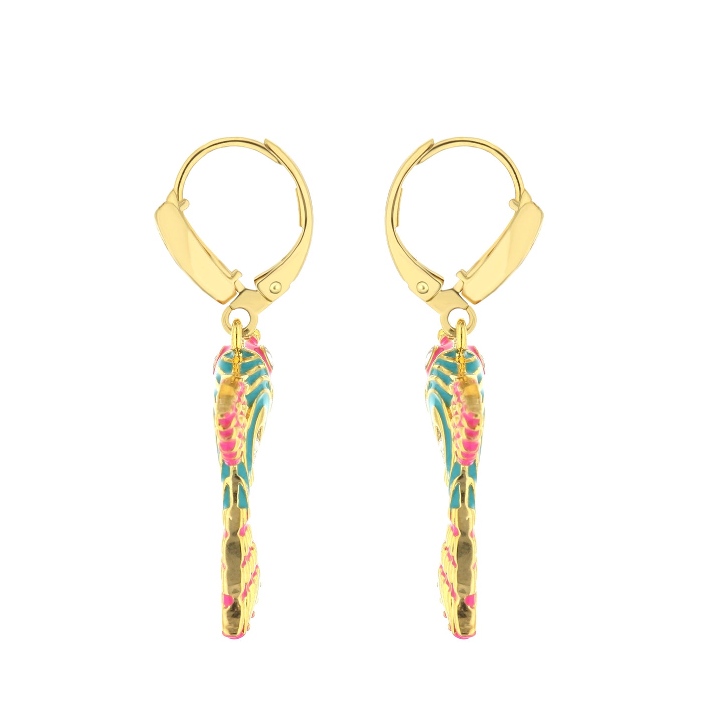 Eau Enamel Fish Earrings