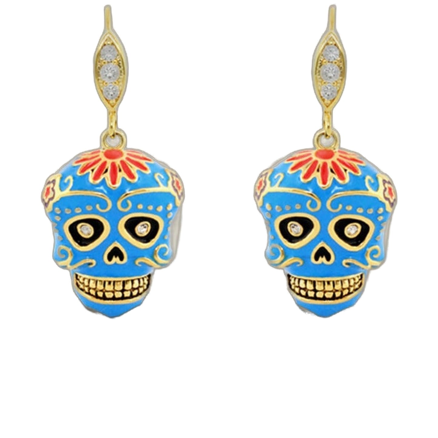 Eau Dia De Los Muertos Skull Earrings
