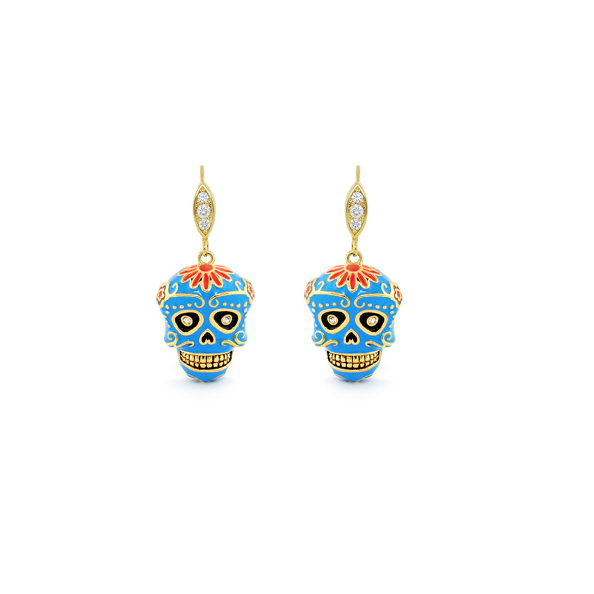 Eau Dia De Los Muertos Skull Earrings