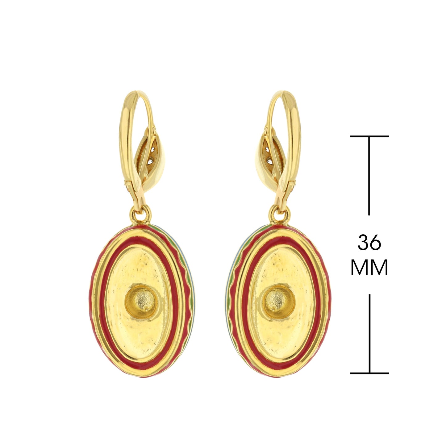 Eau Enamel Mexican Sombrero Earrings