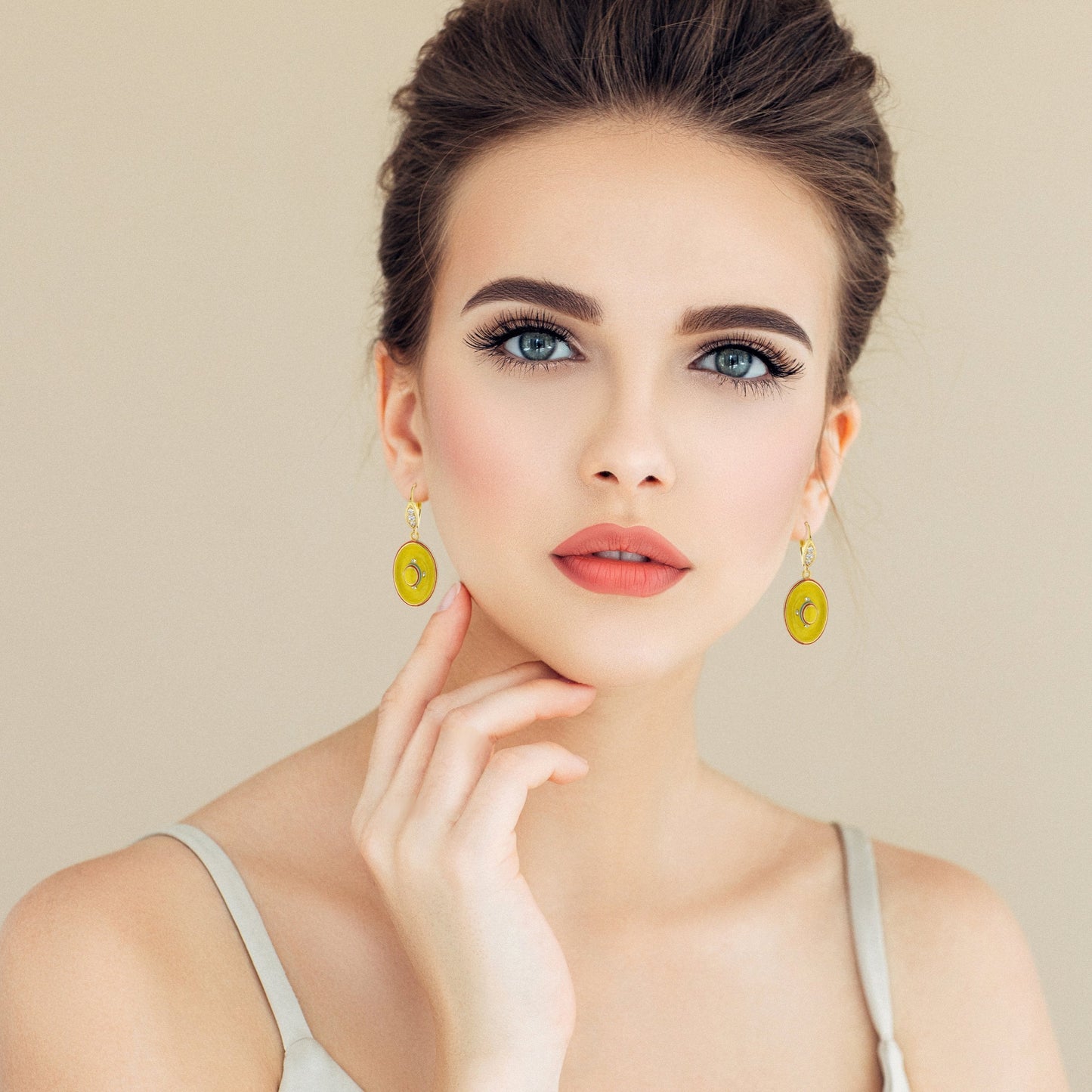 Eau Enamel Mexican Sombrero Earrings