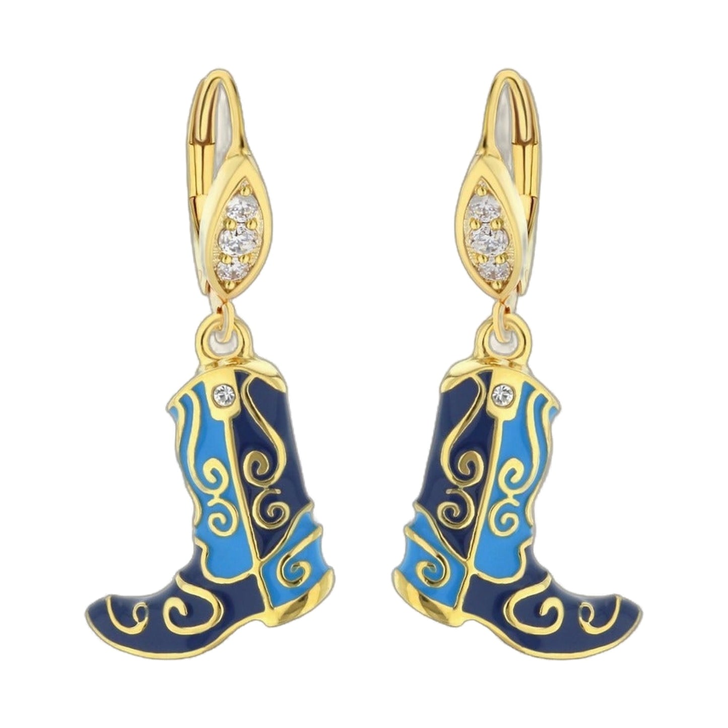 Eau Enamel Boot Earrings
