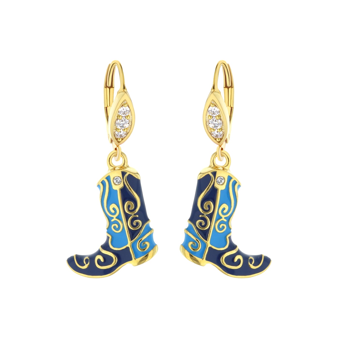 Eau Enamel Boot Earrings
