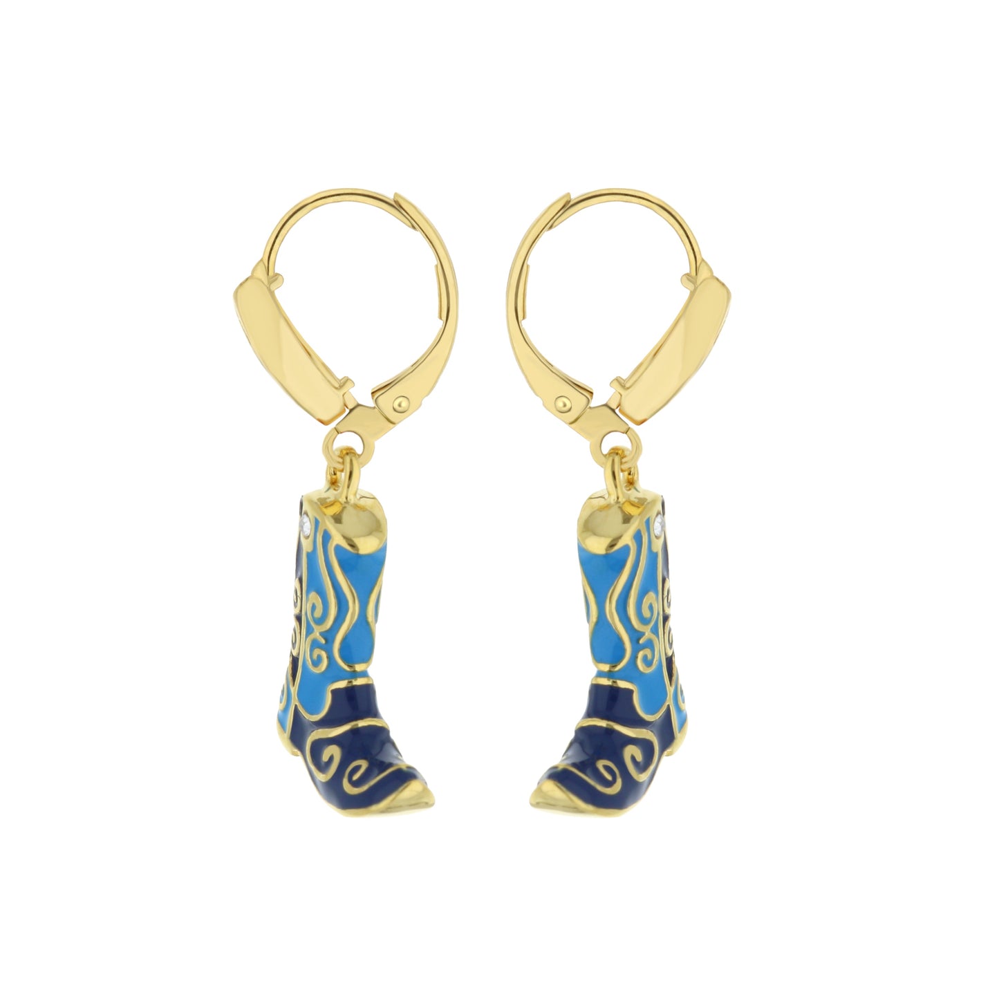 Eau Enamel Boot Earrings