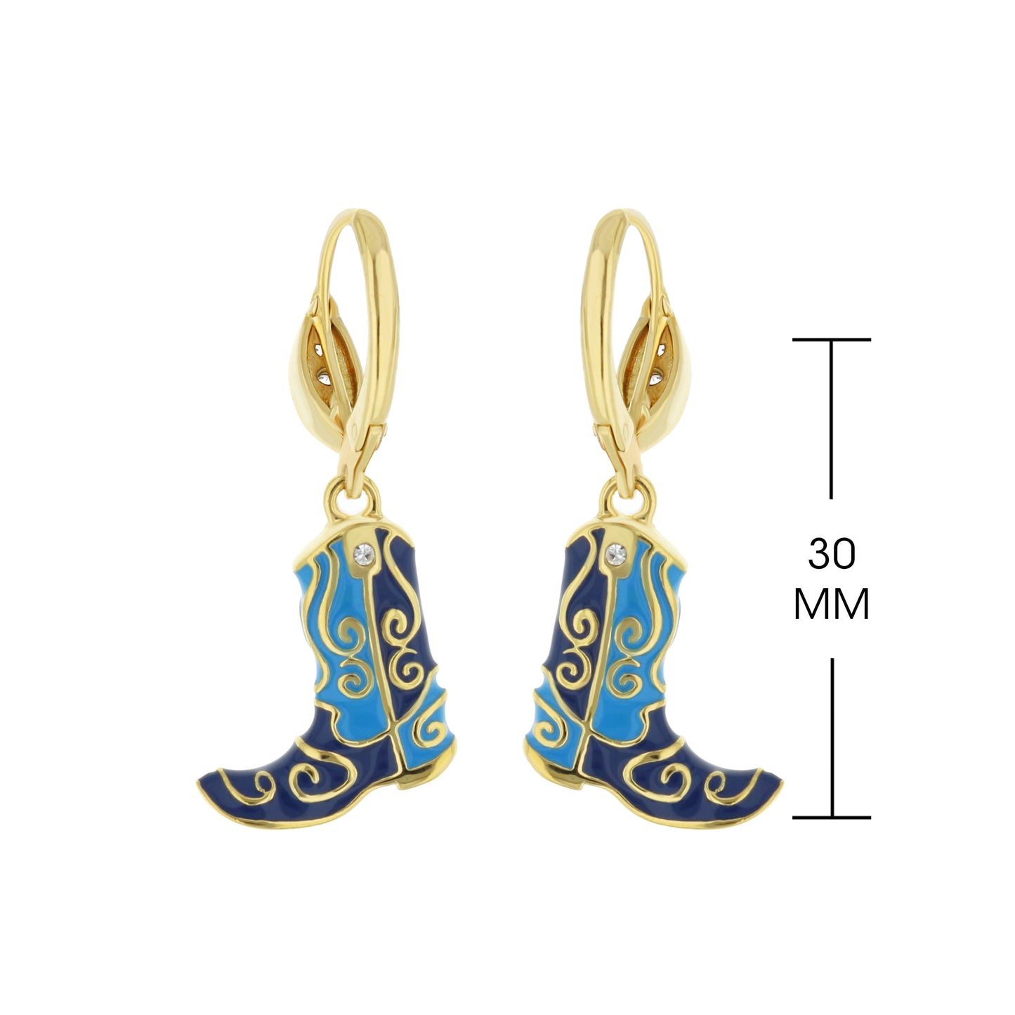 Eau Enamel Boot Earrings