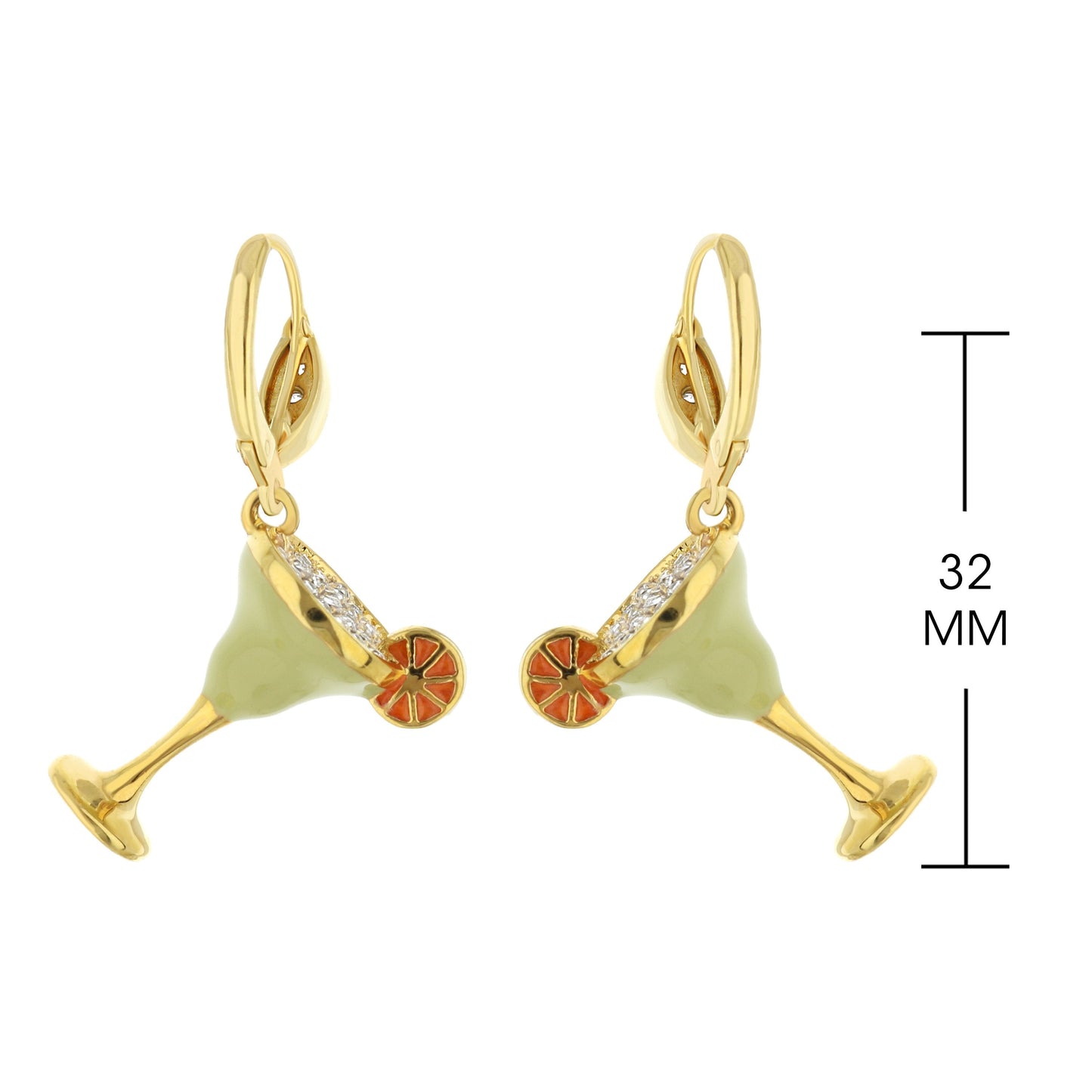Eau Enamel Margarita Earrings