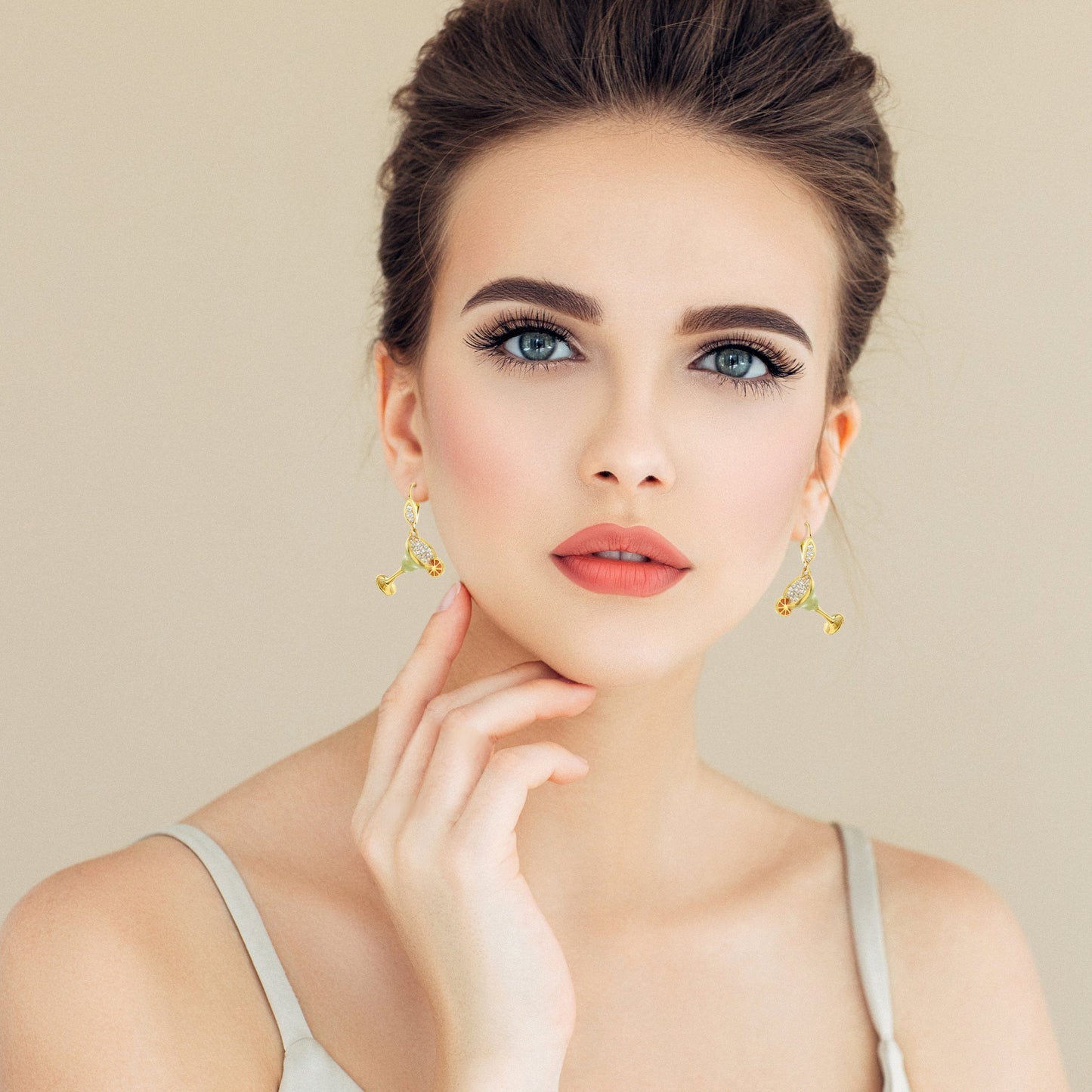 Eau Enamel Margarita Earrings