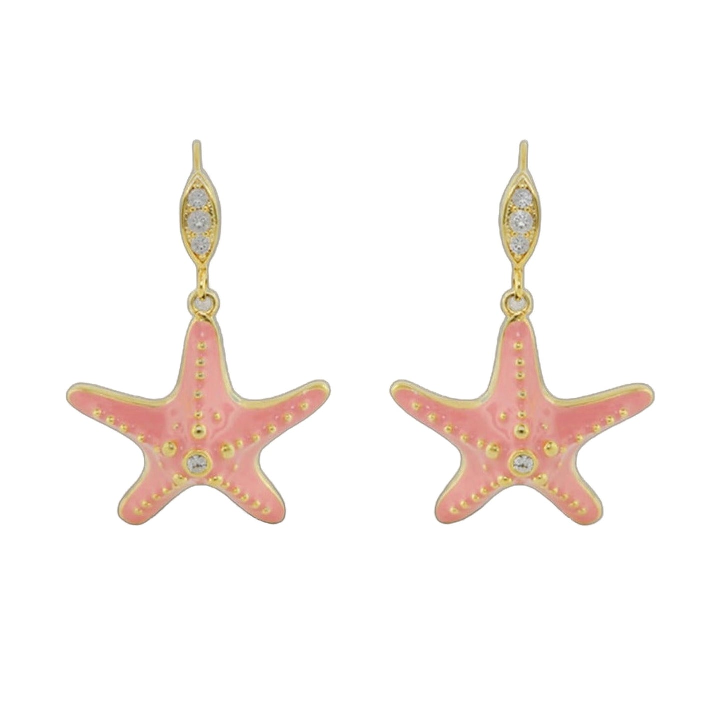 Eau Enamel Starfish Earrings