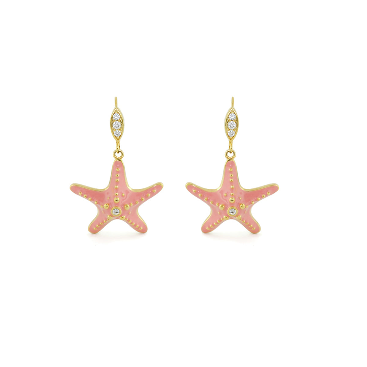 Eau Enamel Starfish Earrings
