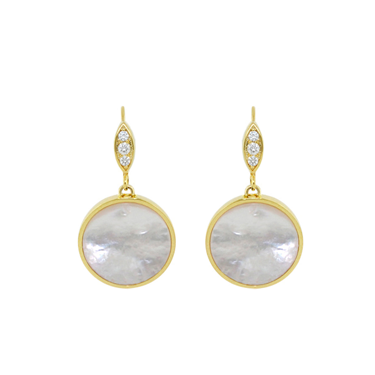 Eau Enamel Medallion Earrings