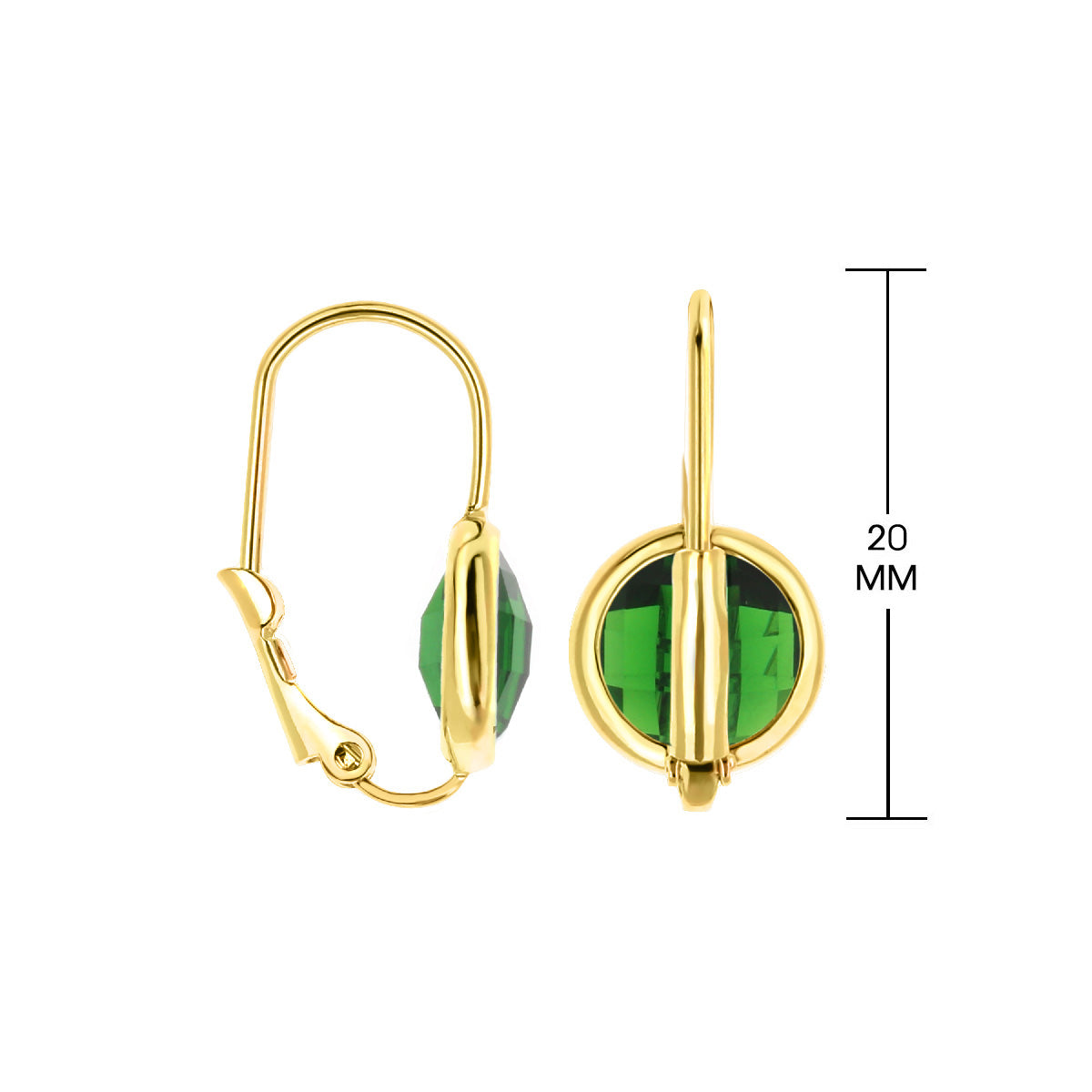 May Birthstone Color Earrings