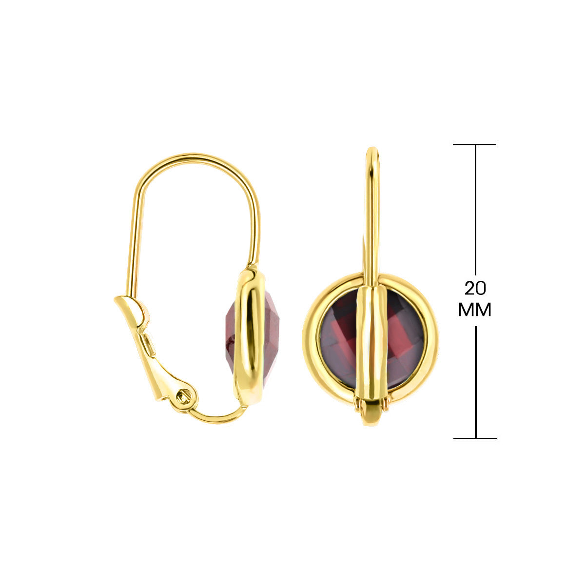 January Birthstone Color Earrings