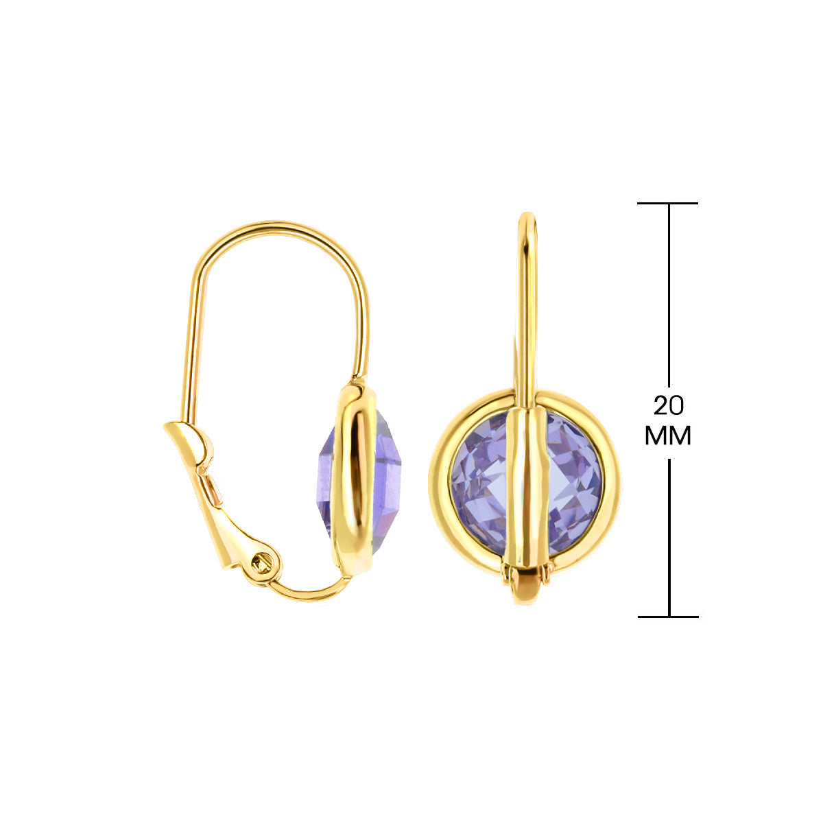 February Birthstone Color Earrings