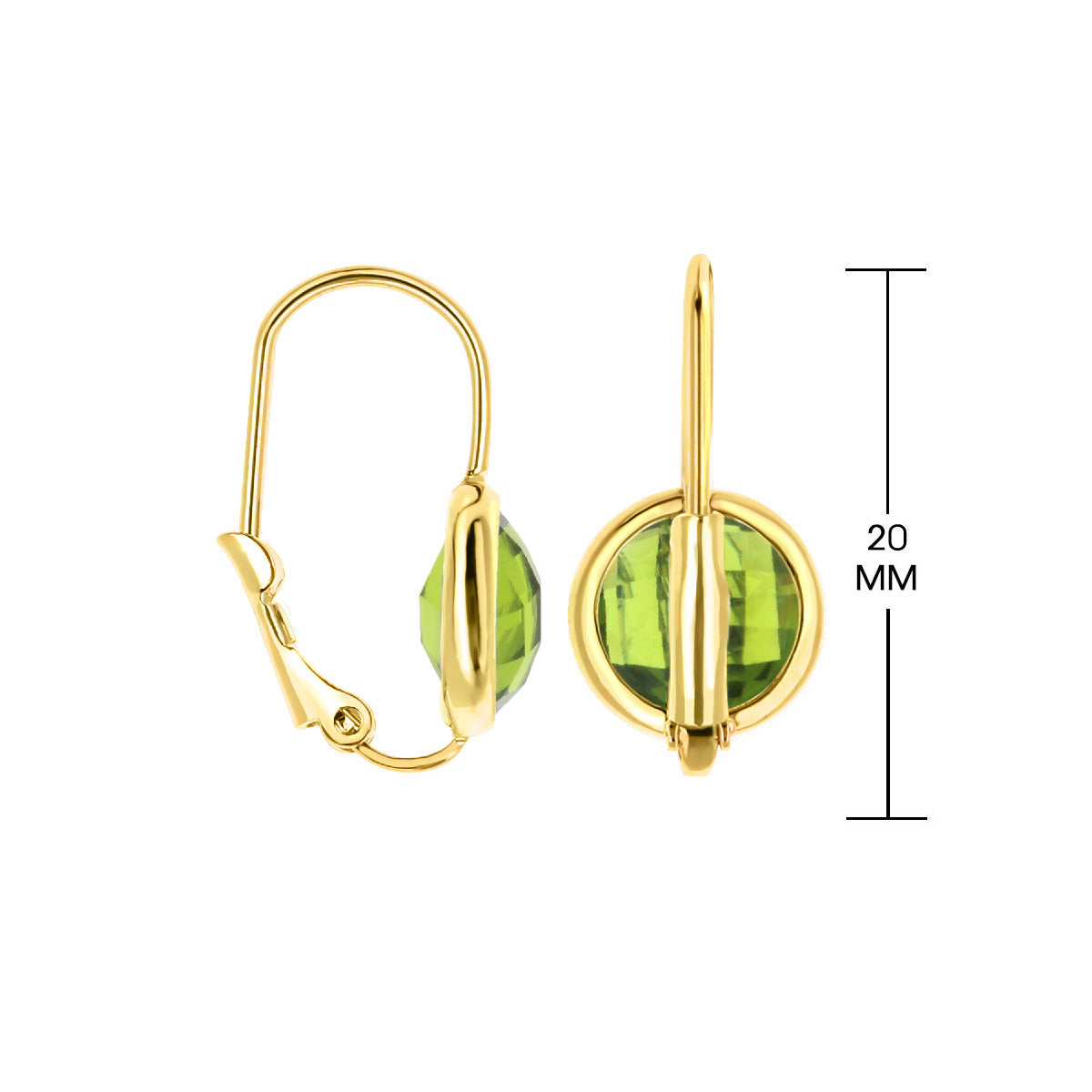 August Birthstone Color Earrings