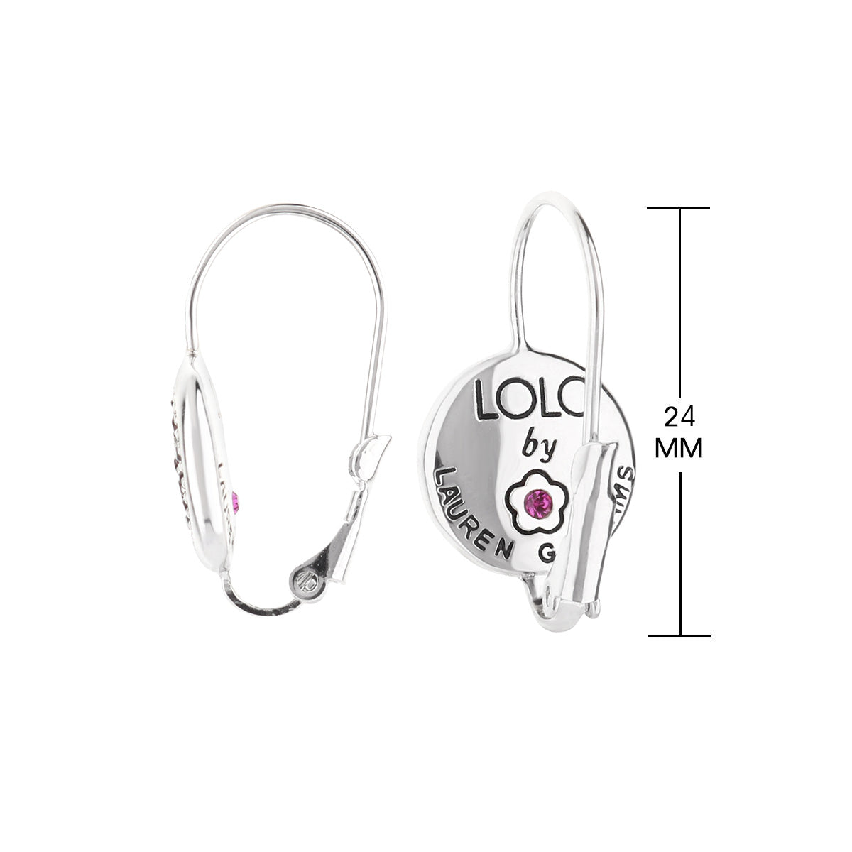 February Birthstone Color Earrings