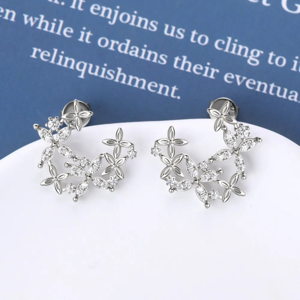 925 Sterling Silver Sparkala™ Lucky Clover Earrings