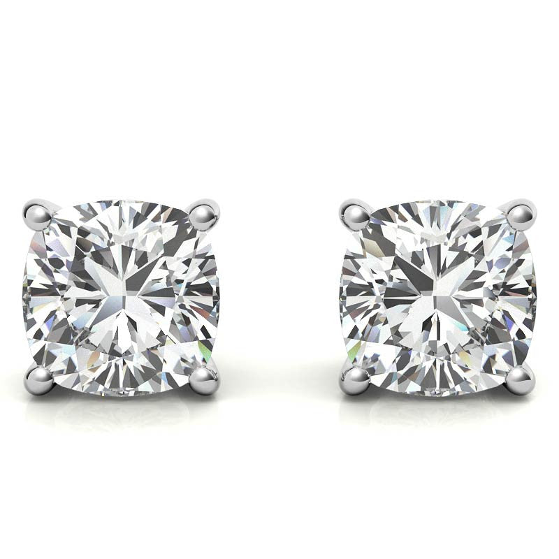 1.50 CTW Certified Genuine Moissanite Stud Earrings – DEF Color, IF–VS1 Clarity, 14k Gold Over Sterling Silver