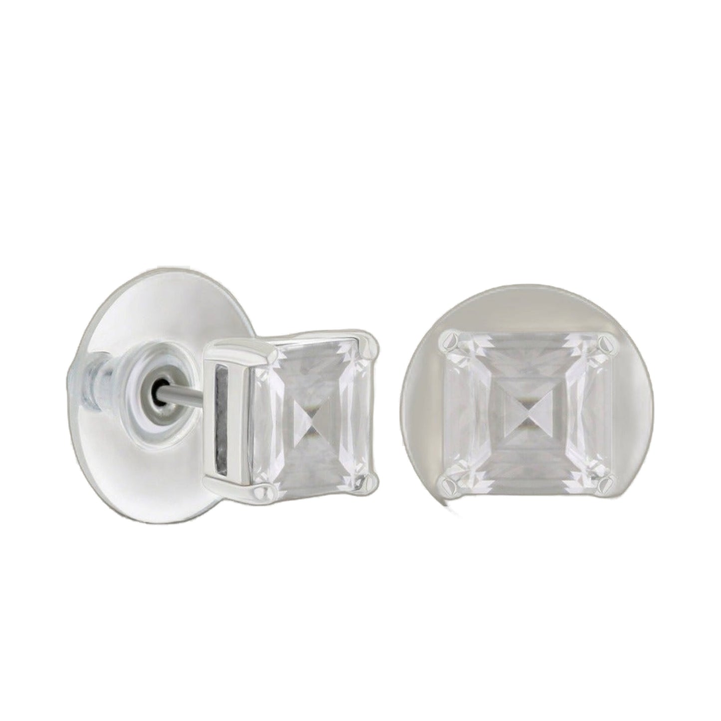 925 Princess Cut Earrings 1.3 Ct