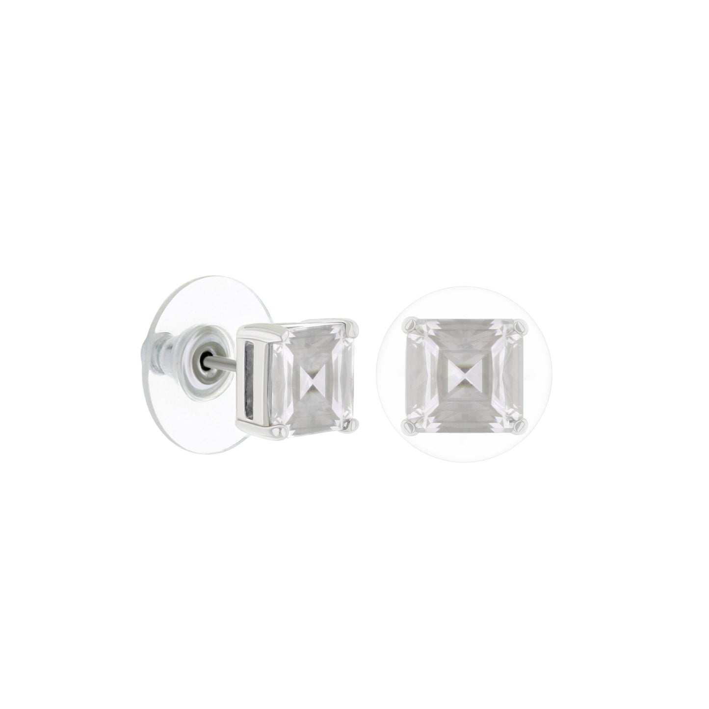 925 Princess Cut Earrings 1.3 Ct
