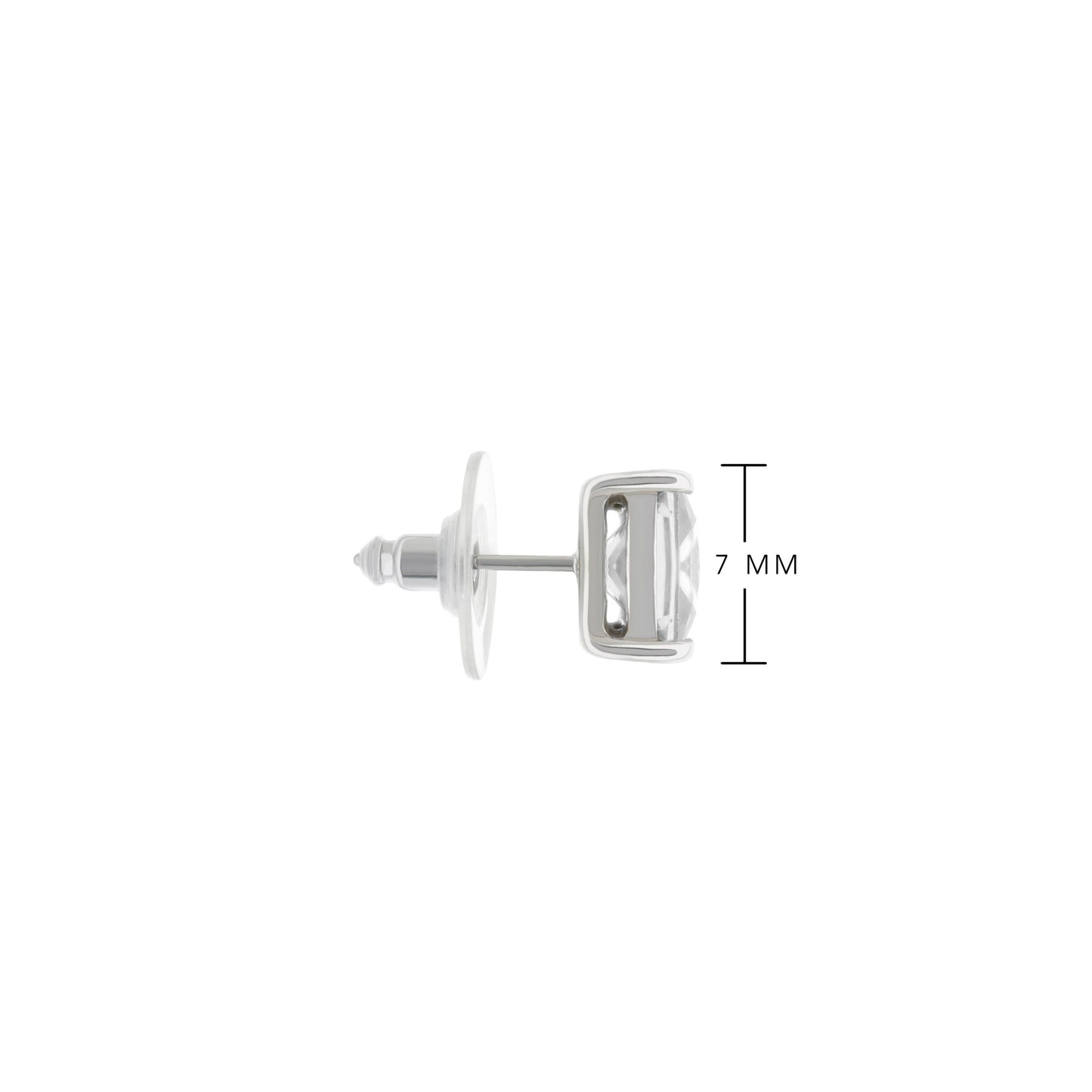 925 Princess Cut Earrings 1.3 Ct