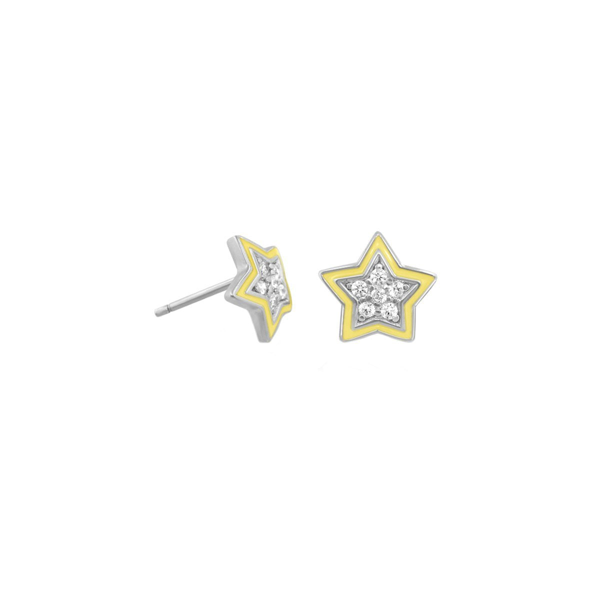 Children's Pave Star Earrings