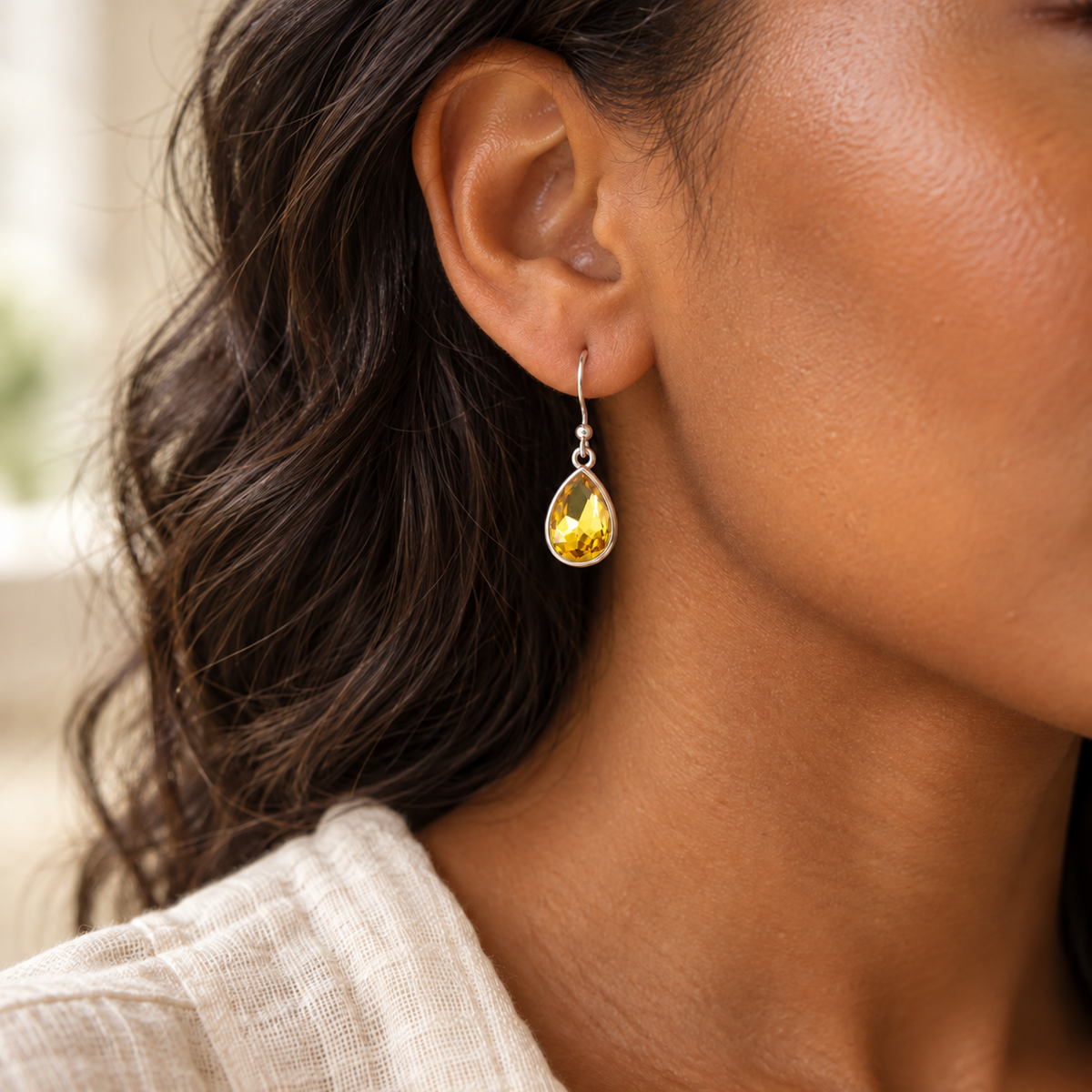 November Birthstone Crystal Earrings – 14k Gold Filled