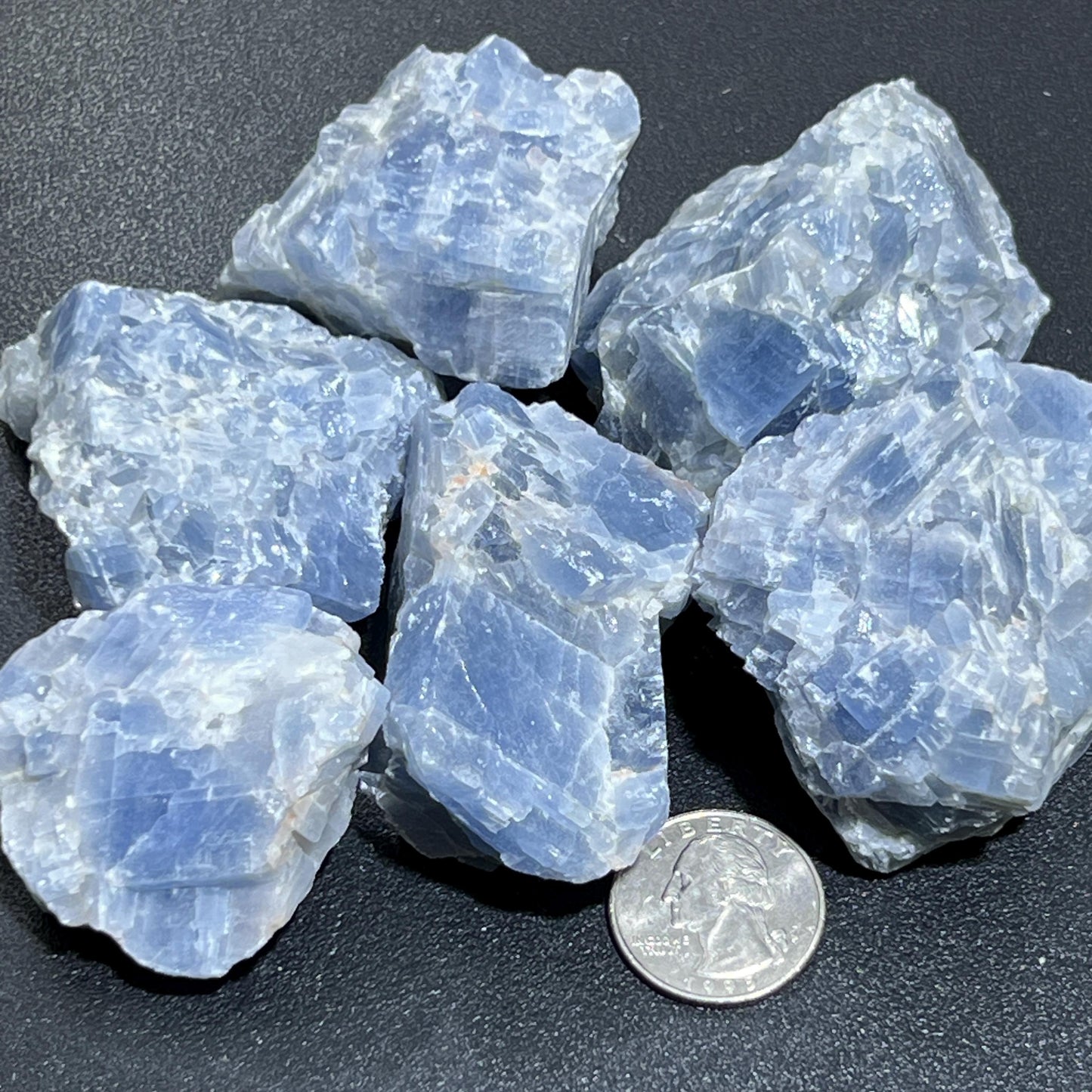 Blue Calcite Crystal Rough Raw Stones (By The Piece or Pound)