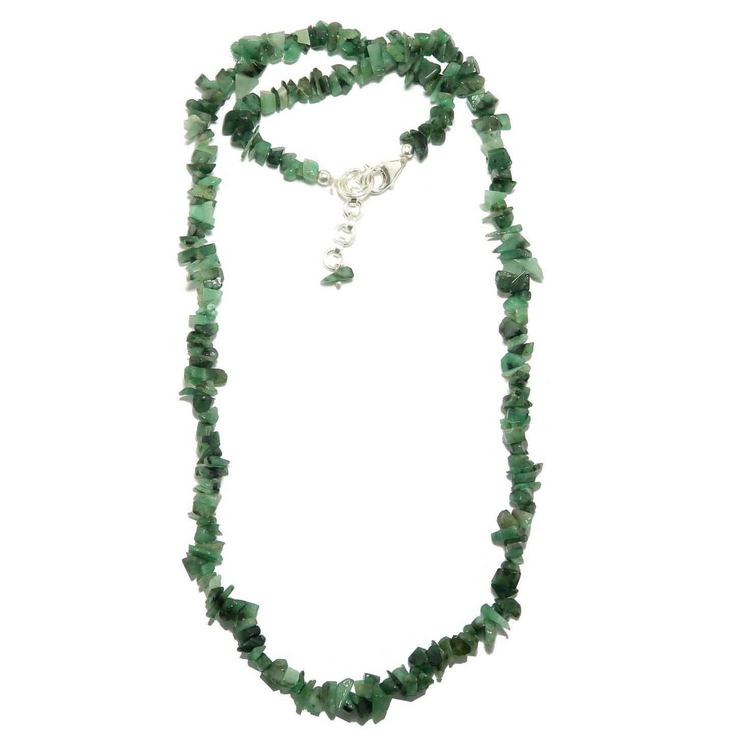 Emerald Necklace Elevated Energy Stone Sterling Silver