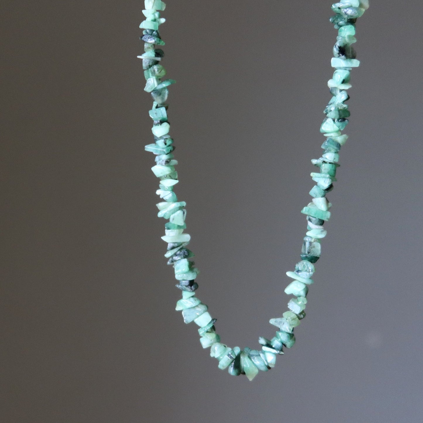 Emerald Necklace Elevated Energy Stone Sterling Silver