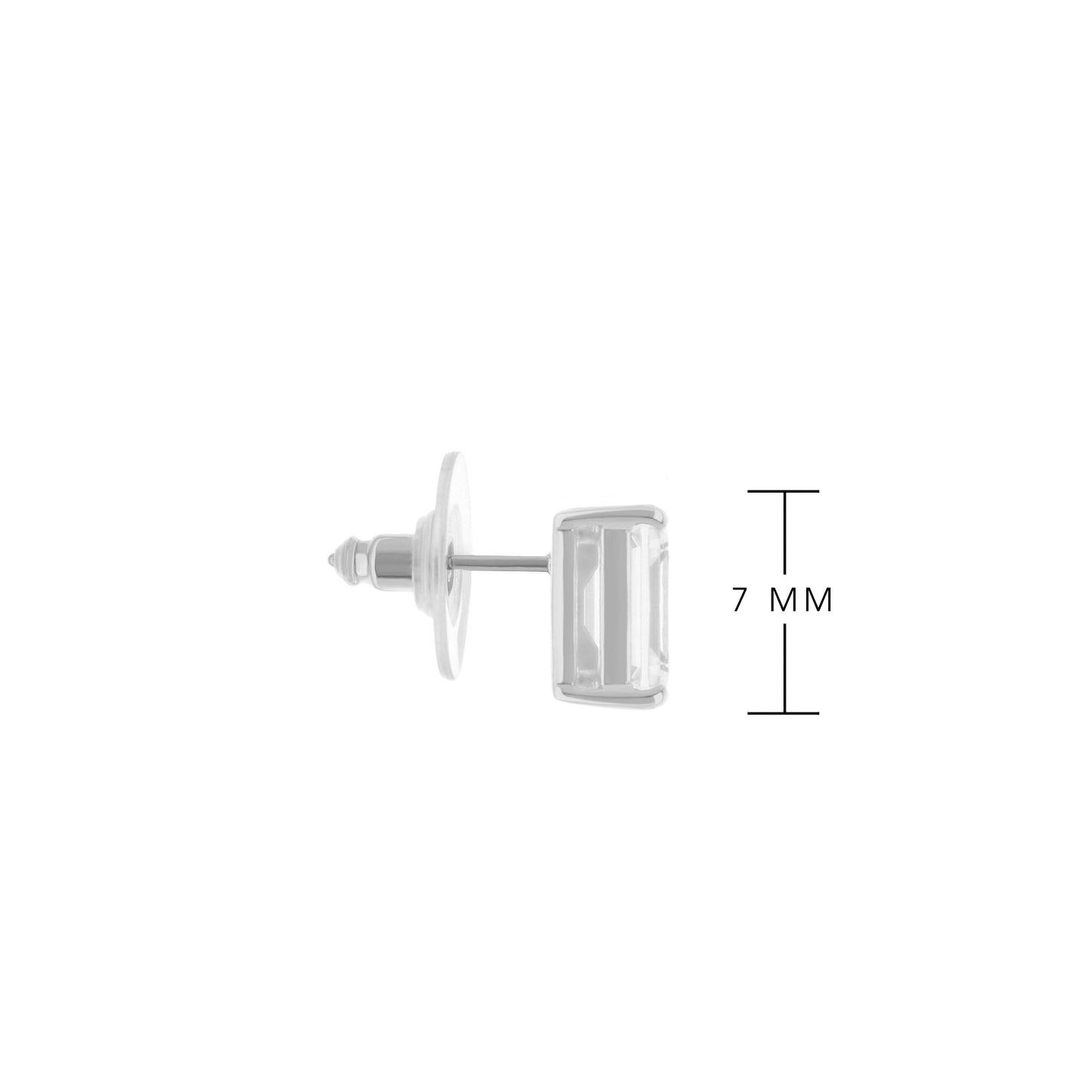 925 Princess Cut Earrings