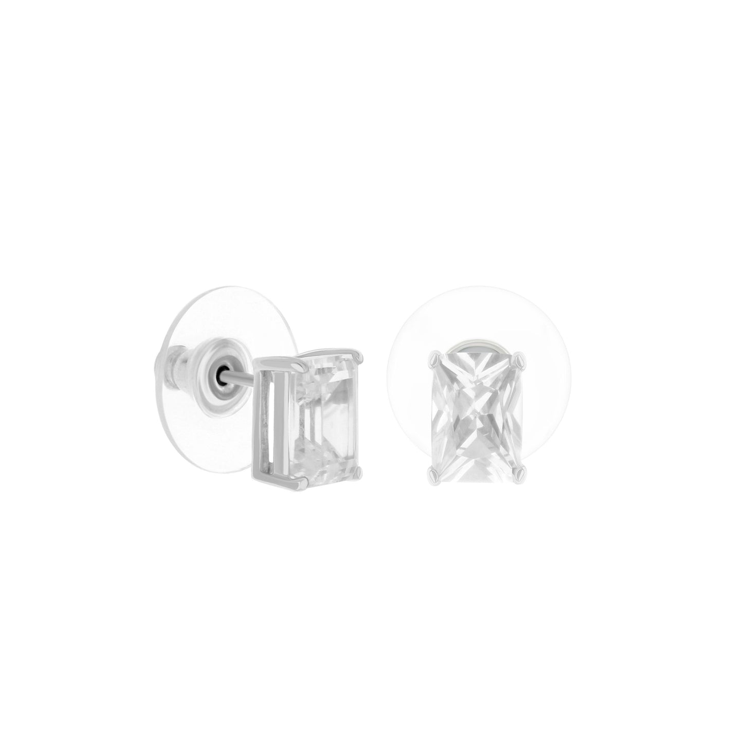 925 Princess Cut Earrings