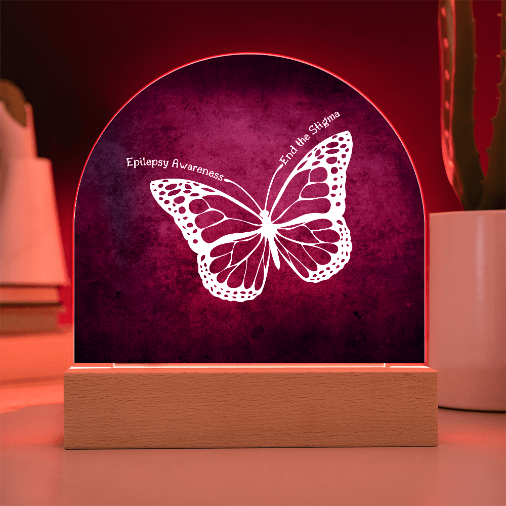 Epilepsy Butterfly Acrylic Lighted Plaque