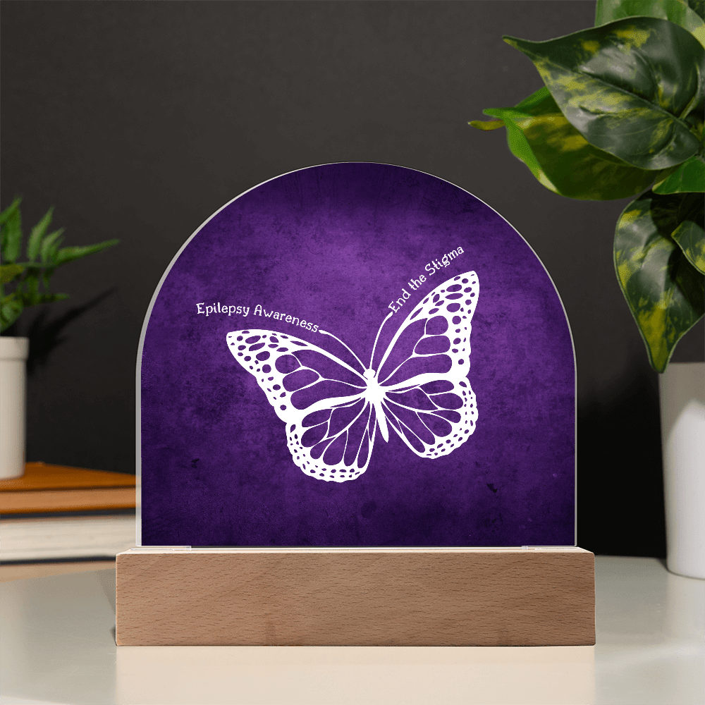 Epilepsy Butterfly Acrylic Lighted Plaque