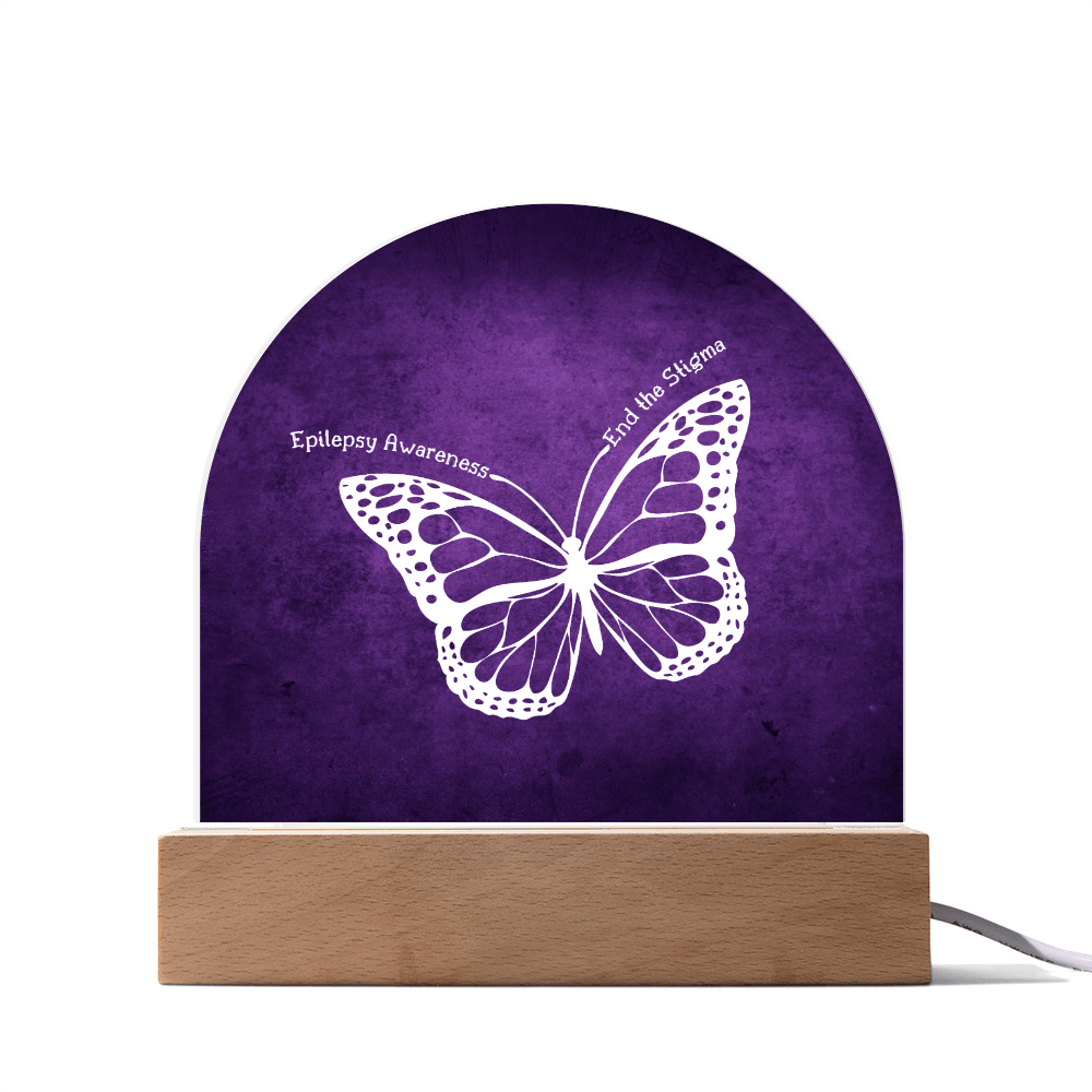 Epilepsy Butterfly Acrylic Lighted Plaque
