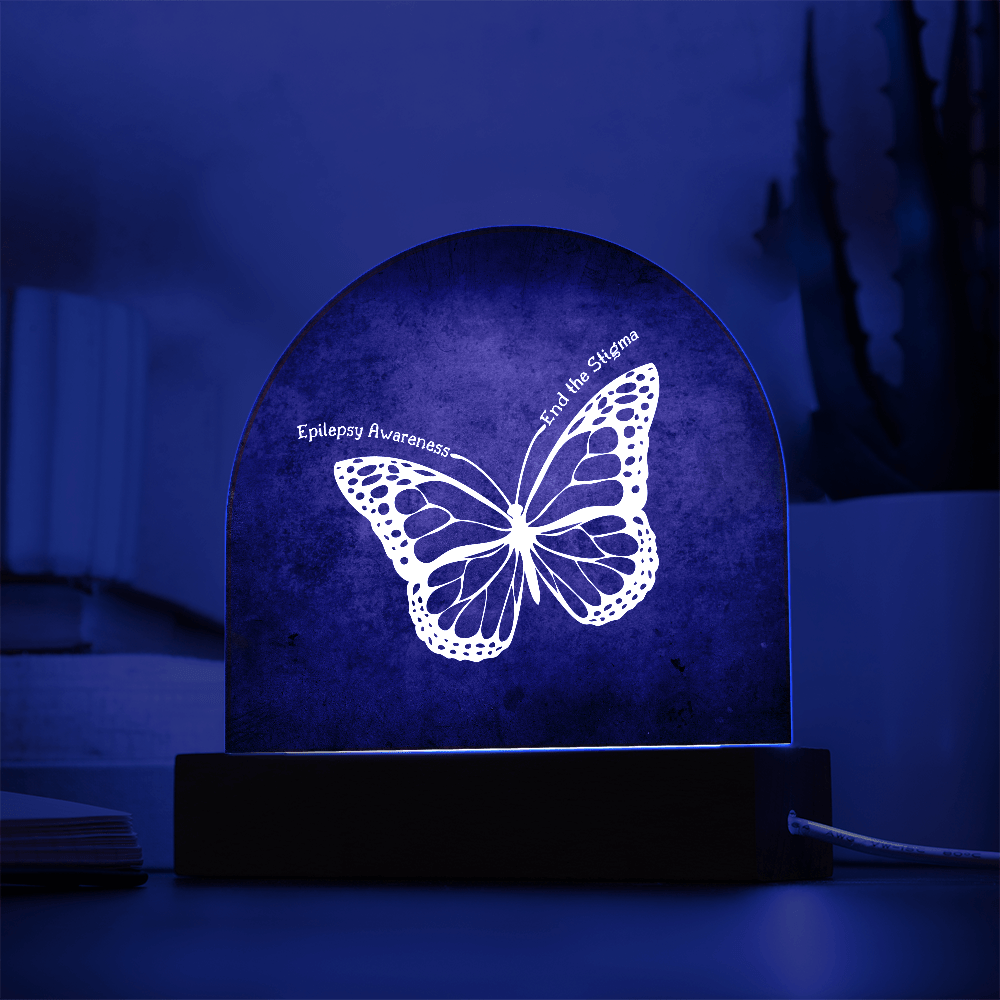 Epilepsy Butterfly Acrylic Lighted Plaque