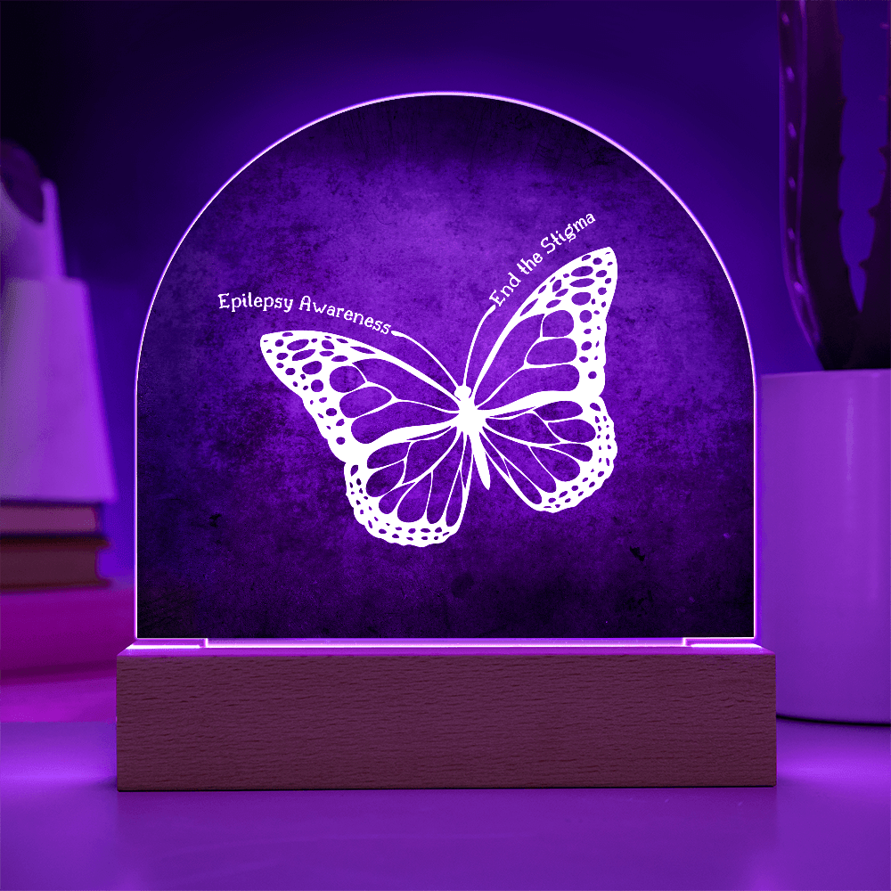 Epilepsy Butterfly Acrylic Lighted Plaque