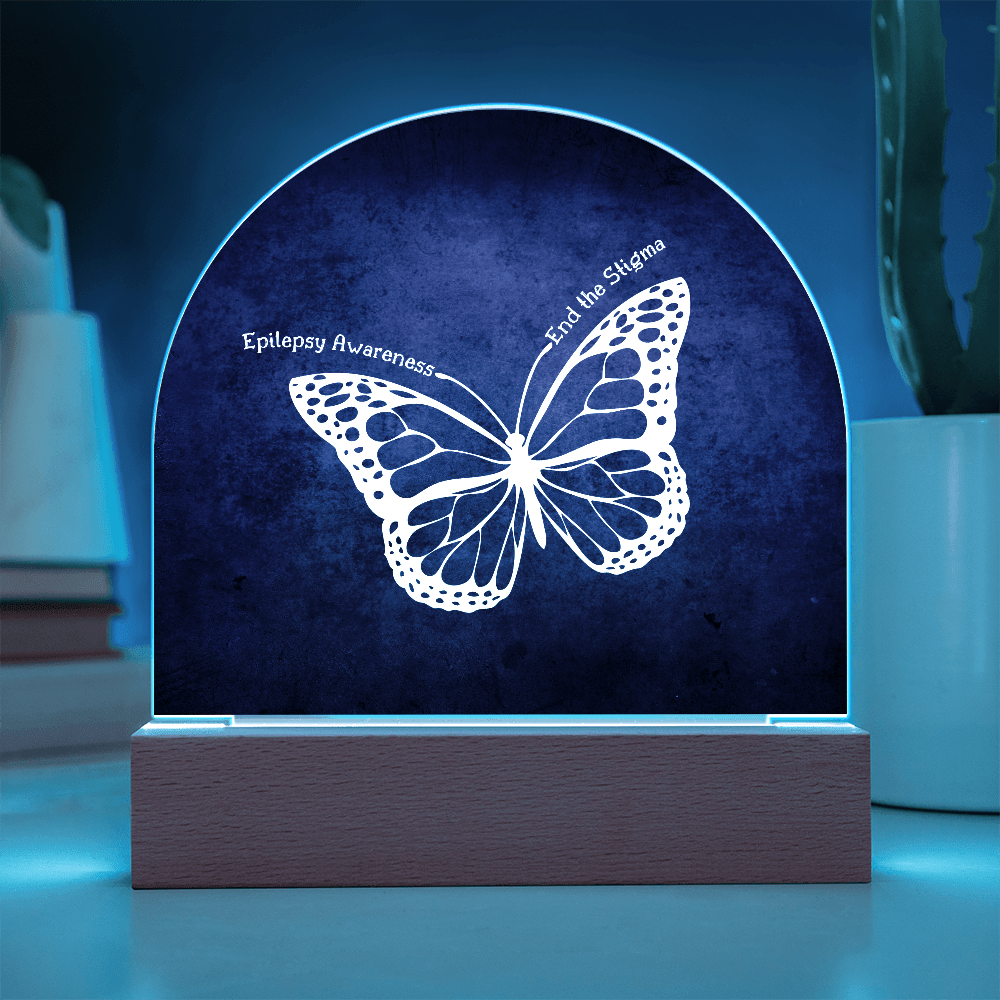 Epilepsy Butterfly Acrylic Lighted Plaque