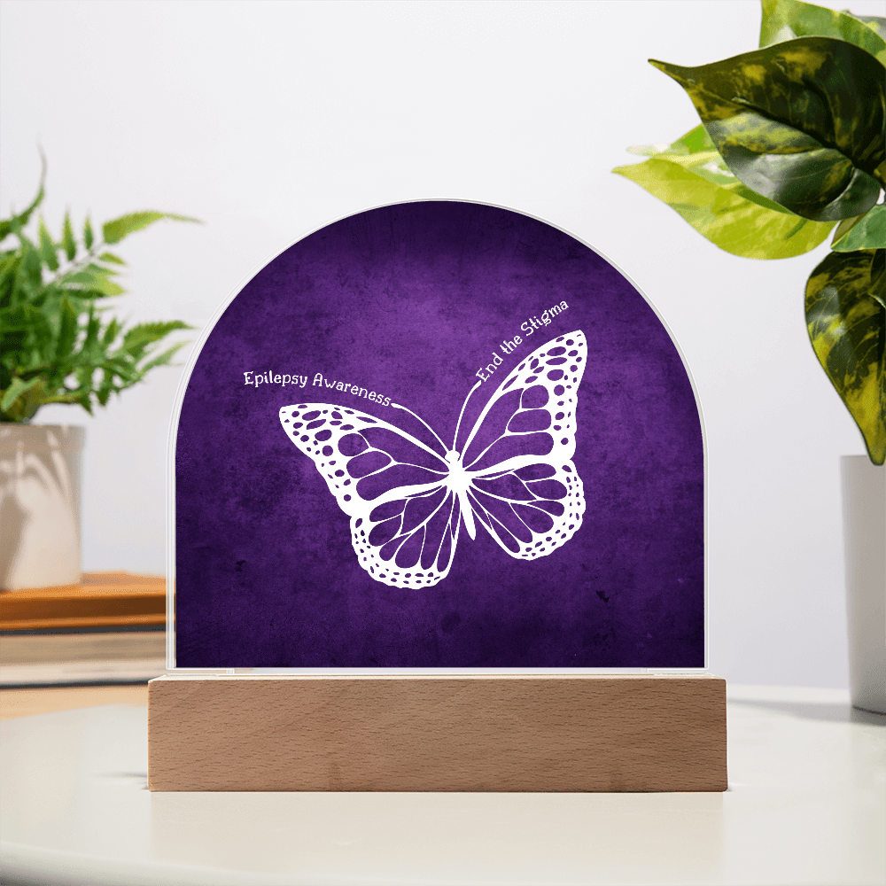 Epilepsy Butterfly Acrylic Lighted Plaque