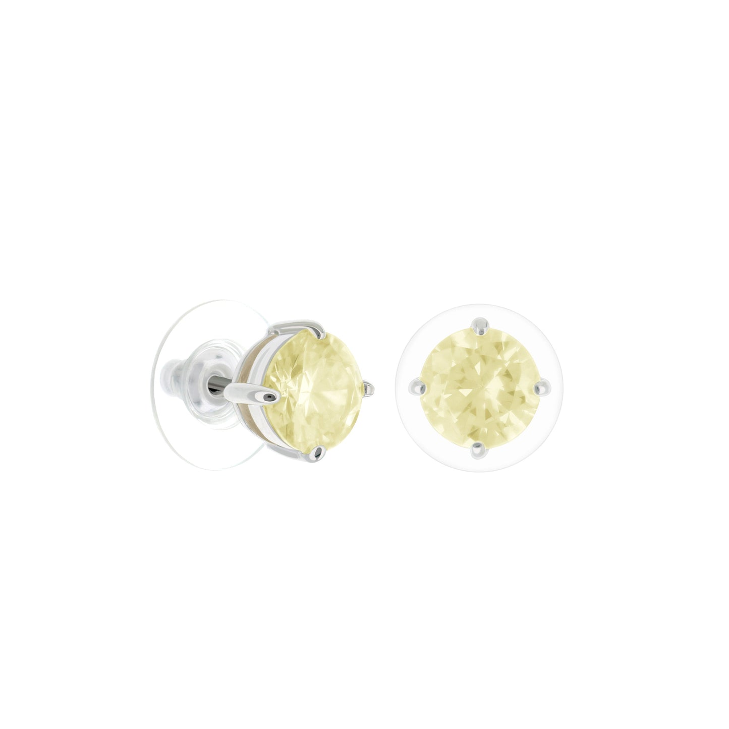 925 Stud Earrings 2 Ct