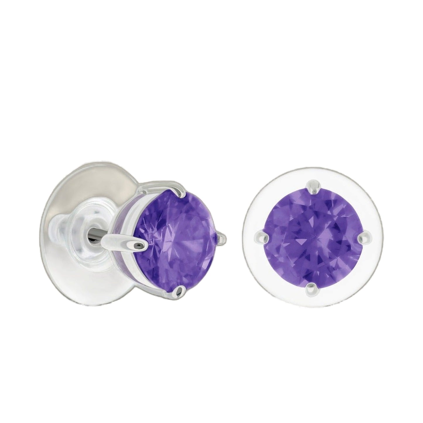 925 Stud Earrings 2 Ct