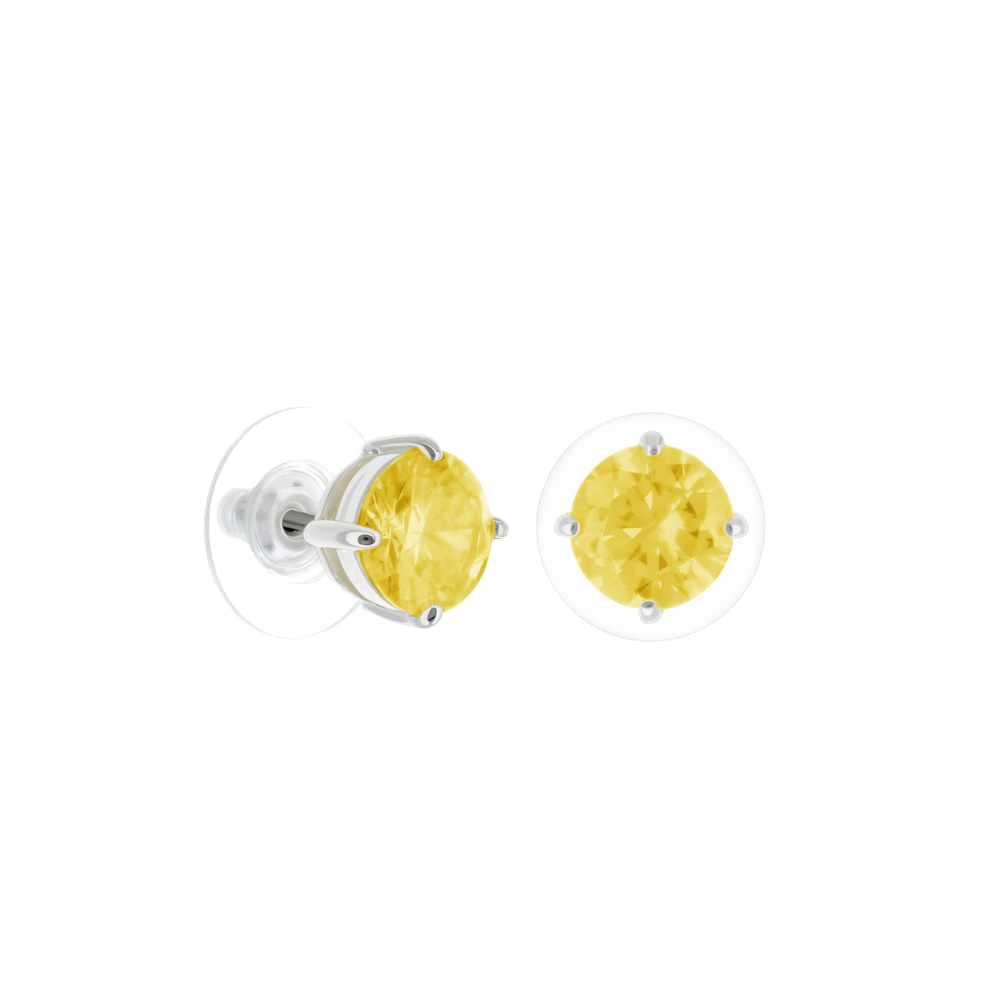 925 Stud Earrings 2 Ct