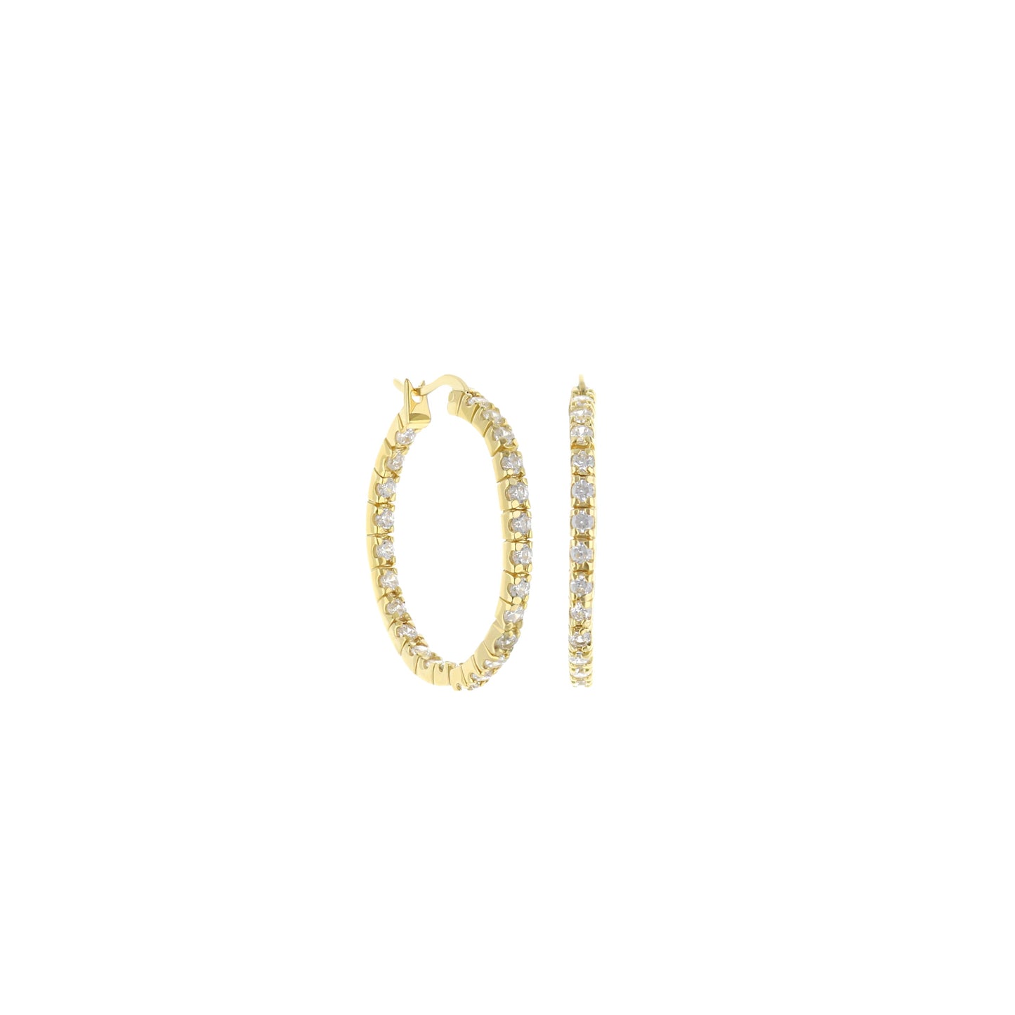 Pave Hoop Earrings