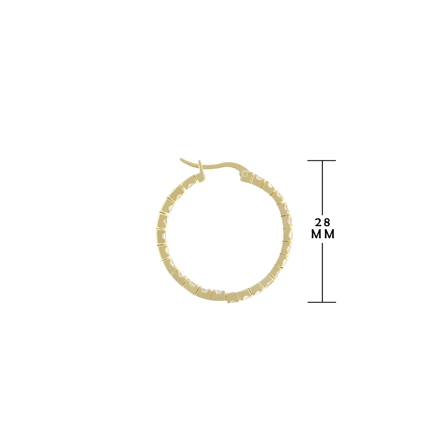 Pave Hoop Earrings