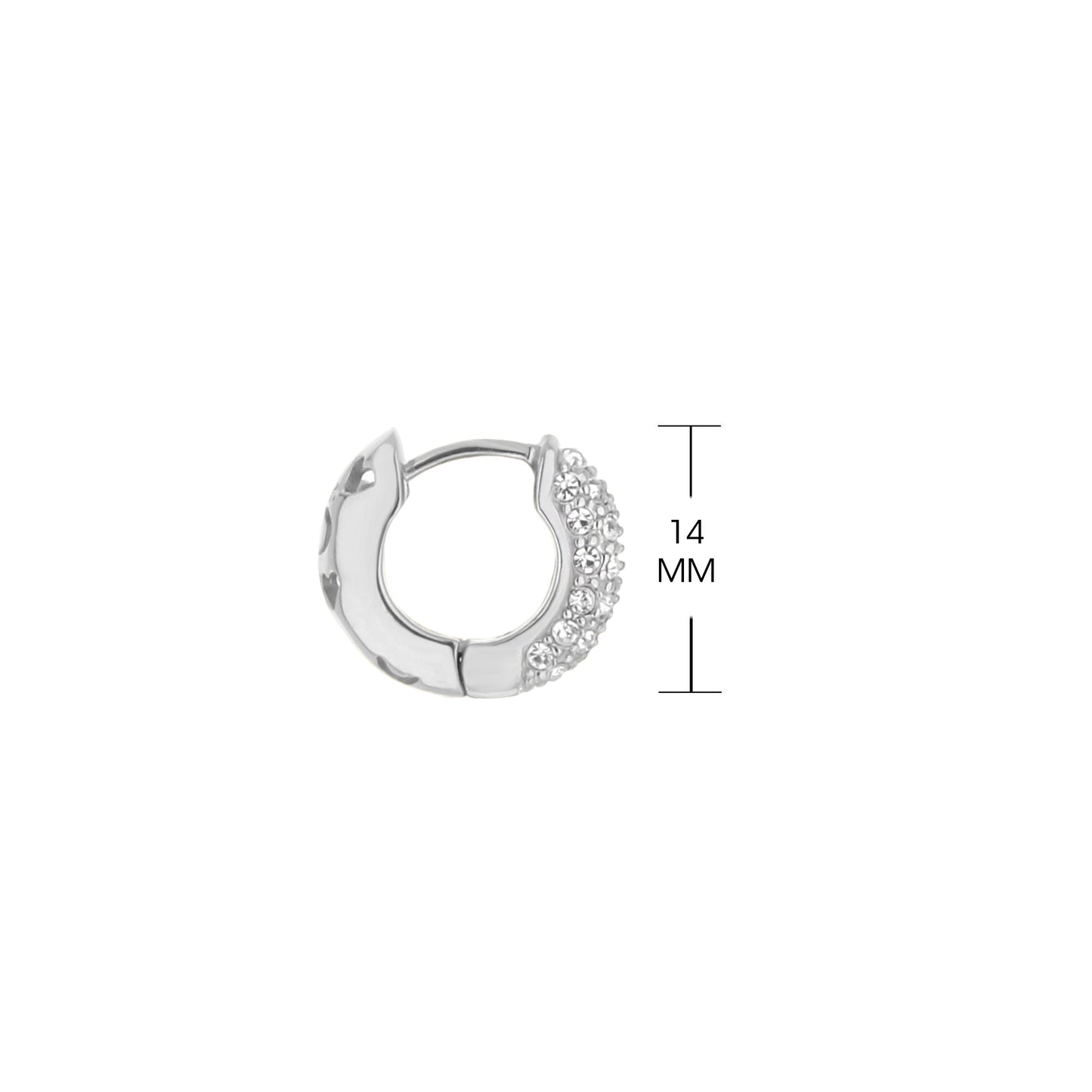 Glamour Pave 925 Earring