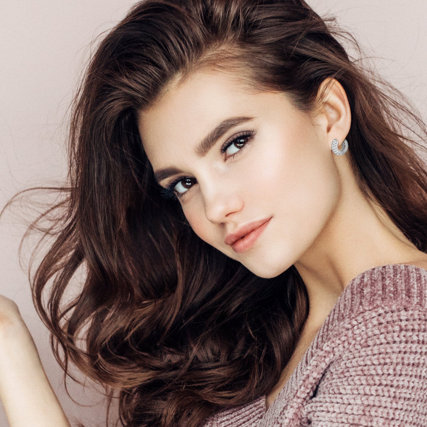Glamour Pave 925 Earring